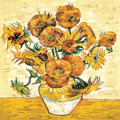 Needlepoint canvas for halfstitch without yarn Canvas The Sunflowers SE981.109 Seg De Paris Printed Tapestry Canvas