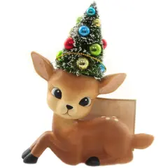 Merry and Bright Resting Reindeer 5.25"