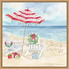 Christmas at the Cape VI by Cynthia Coulter Framed Canvas Wall Art