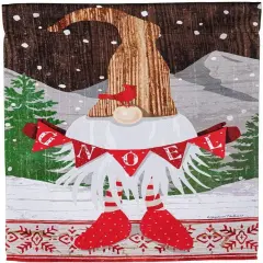 Christmas Gnoel Gnome Garden Flag 2 Sided Decorative