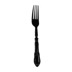 Black Baroque Disposable Plastic Dinner Forks (480 Forks)