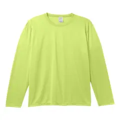 Hanes&reg; Cool DRI Long Sleeve Crewneck Performance T-Shirt Safety Green