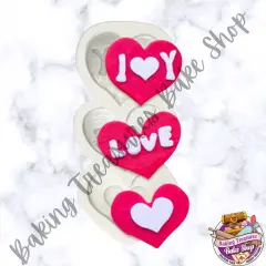 Hearts of love Trio Silicone Mold