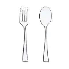 Clear Disposable Plastic Mini Flatware Set (960 Guests)