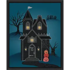 Hometown Halloween II by Softshell Studio Framed Canvas Wall Art