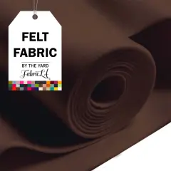 FabricLA Acrylic Felt Fabric - 72" Inch Wide 1.6mm Thick Felt by The Yard - Use Soft Felt Sheets for Sewing, Cushion, and Padding, DIY Arts & Crafts (2 Yards, Light Brown)