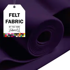 FabricLA Acrylic Felt Fabric - 72" Inch Wide 1.6mm Thick Felt by The Yard - Use Soft Felt Sheets for Sewing, Cushion, and Padding, DIY Arts & Crafts (4 Yards, Plum)