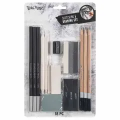 Brea Reese: Beginners Sketch & Draw Set - 18pc - Pencils-Erasers-Tools Set, Comprehensive Kit, Perfect for Multiple Techniques, Adult Art Supplies