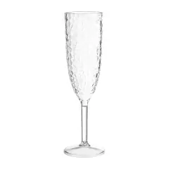 Crystal Disposable Plastic Champagne Flutes - 8 oz. (48 Glasses)