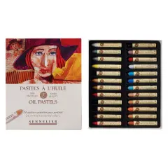 Sennelier Oil Pastels Cardboard Box Set of 24 Standard - Portrait Colors