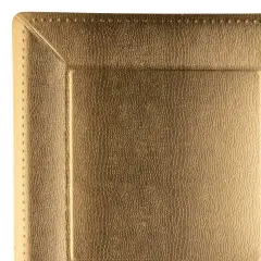 Gold Square Edge Beaded Disposable Paper Charger Plates - 13" (120 Plates)