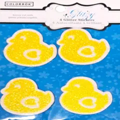 Colorbok Glitzy Glittered Chipboard Yellow Ducks Stickers