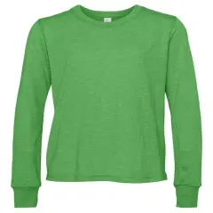 Bella + Canvas&reg; Youth Triblend Long-Sleeve T-Shirt GREEN TRIBLEND