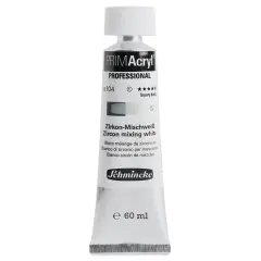 Schmincke Primacryl Professional Acrylic Paint - Zircon Mixing White, 60 ml Tube