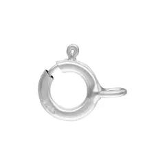 JewelrySupply Spring Ring Clasp 5mm w/Closed Ring Sterling Silver