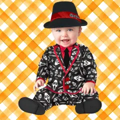 Adorable Toddler Ghost Face Party Suit Costume with Hat