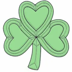 6-3/4" x 7-1/4" Colored Exquisite Glass Shamrock Bevel Cluster COEC126