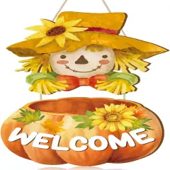 Welcome Fall Wood Door Sign (Fall Welcome)