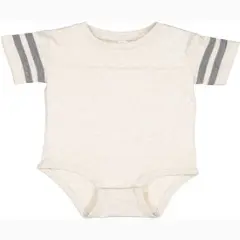 Rabbit Skins&reg; Infant Football Classic Crew Neck Short Sleeve Bodysuit NAT HTHGRAN HT