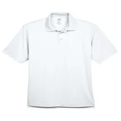 UltraClub&reg; Men's Cool & Dry Sport Performance Interlock Polo White