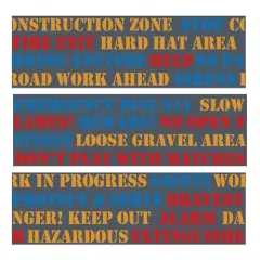 Construction words cake border 3 Strips 2.5x10.5 inchs in size