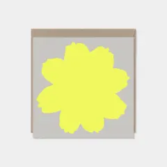 Yellow Flower Silhouette Card