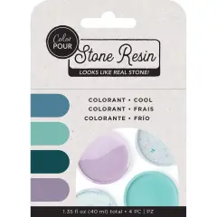 American Crafts Stone Resin Colorant 4/Pkg-Cool