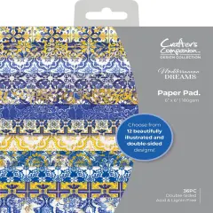 Crafter's Companion Mediterranean Dreams Paper Pad 6"X6"