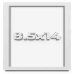 Photo Size Shadow Box 1" Depth White Picture Frame - UV Acrylic, Backing, Hanging Hardware