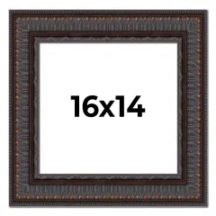 3.5" Wide Ornate Brown Picture Frame - UV Acrylic, Backing Board, Hanging Hardware Included
