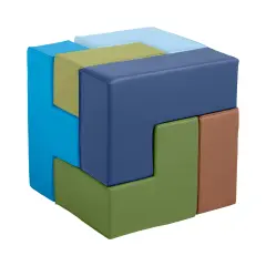 Brainy Building Blocks, Foam Puzzle, 7-Piece Earthtone