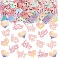 100 PCS Valentine's Day Confetti - Hug Pink