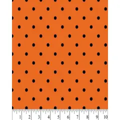 Halloween Polka Dots Orange Cotton Fabric | By The Yard | Sewing and Crafting | 44 inches wide