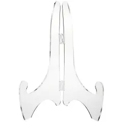 Plymor Clear Acrylic Adjustable Folding Display Easel, 15" H x 10.25" D (For 22" Plates)
