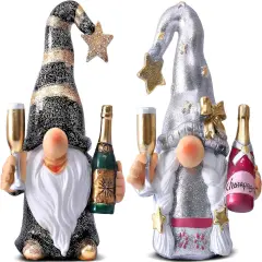 Champagne Gnomes Christmas Decorations