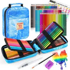 Professional Watercolor Pencils, Set of 72, Studio Collection Artist Pencils, Pre-Sharpened Water Colored Pencils, Firm Texture, Watersoluble, Great Holiday Gifts for Adult or Teens