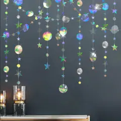 Iridescent Star Garland Party Decorations