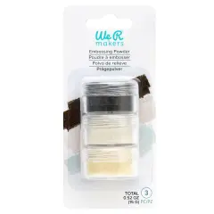 We R Embossing Powder 0.52 oz 3/Pkg-Black/White/CLEAR