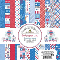 Doodlebug Double-Sided Paper Pad 6"X6"-Hometown USA