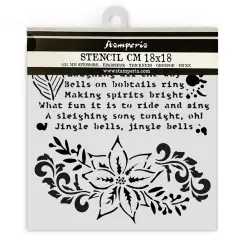 Stamperia Stencil 7"X7"-The Nutcracker Poinsettia
