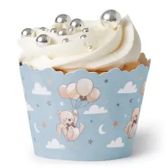 Big Dot of Happiness We Can Bearly Wait - Teddy Bear Baby Shower Decorations - Party Cupcake Wrappers - Set of 12