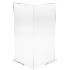 Plymor Clear Acrylic Display Case, 6" W x 6" D x 12" H Clear Base