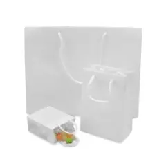 Heavy Duty Frosted Euro Tote 8" x 4" x 10"