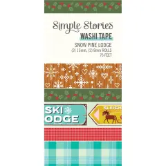 Snow Pine Lodge Washi Tape-5/Pkg