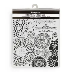 Stamperia Stencil 7.87"X9.84"-Fortune Macrocosm Mixed Patterns