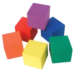 Foam Color Cubes, 1in, 30 Pieces