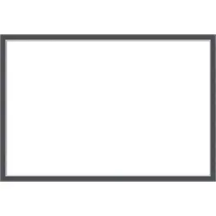 Eva Black Silver Thin Framed Dry Erase Magnetic Board