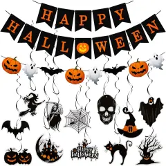 Halloween Banner - Black & Orange