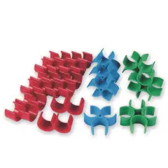 S&S Worldwide Ultimate No-Knott Hoops and Hoop Connector Clips Easy Pack. Includes 18 Durable Hoops, 6 each in 24", 30" and 36" - Plus 19 Hoop Connector Clips! Use Clips to Create Vertical Structures.