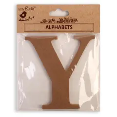 Little Birdie MDF Alphabets Upper Case 4" 1/Pkg-Y